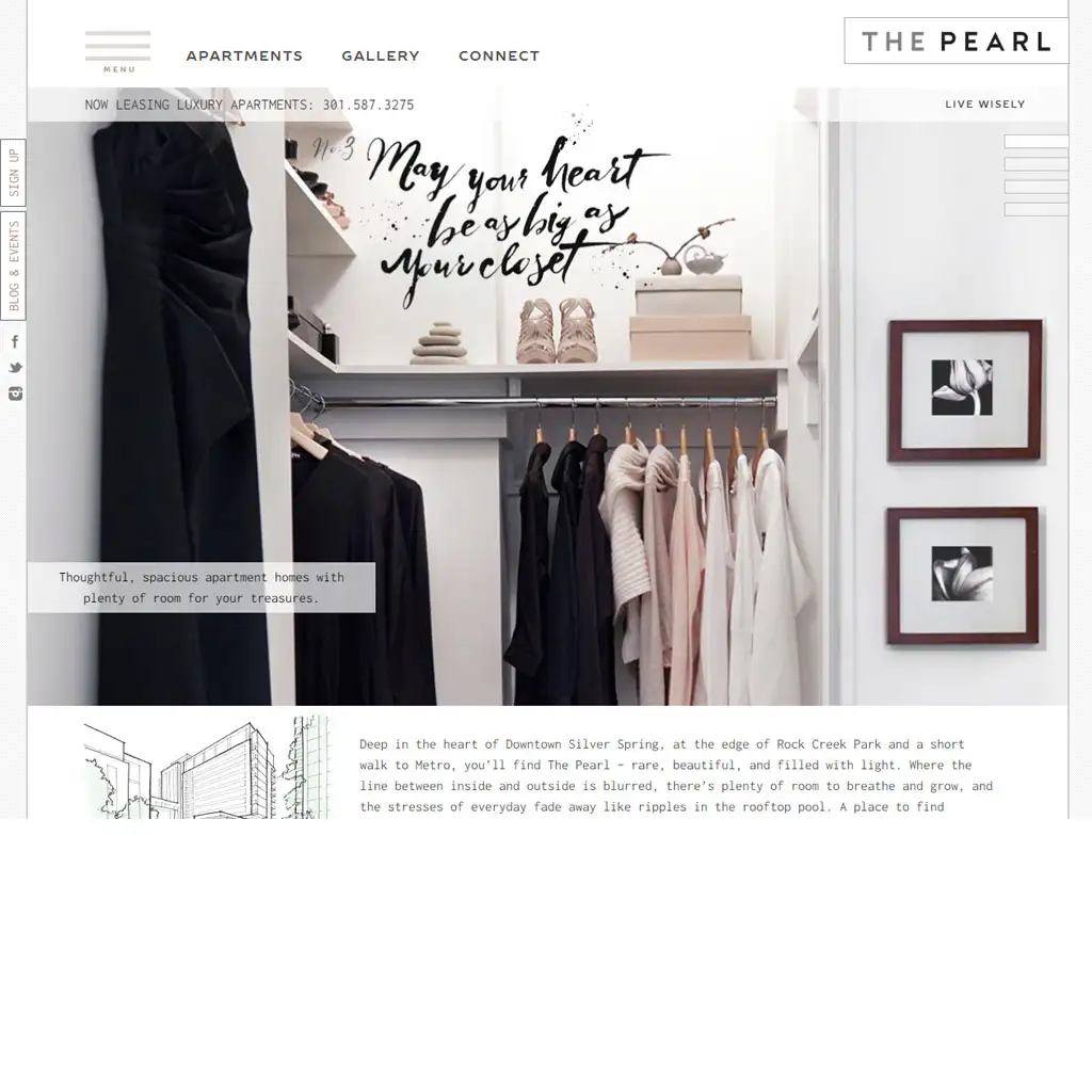 The Pearl website screenshot