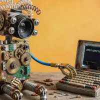 AI robot doing the coding