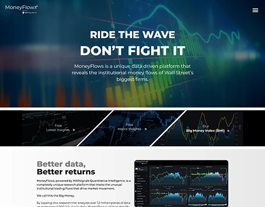 MoneyFlows.com - a WordPress + React hybrid site.